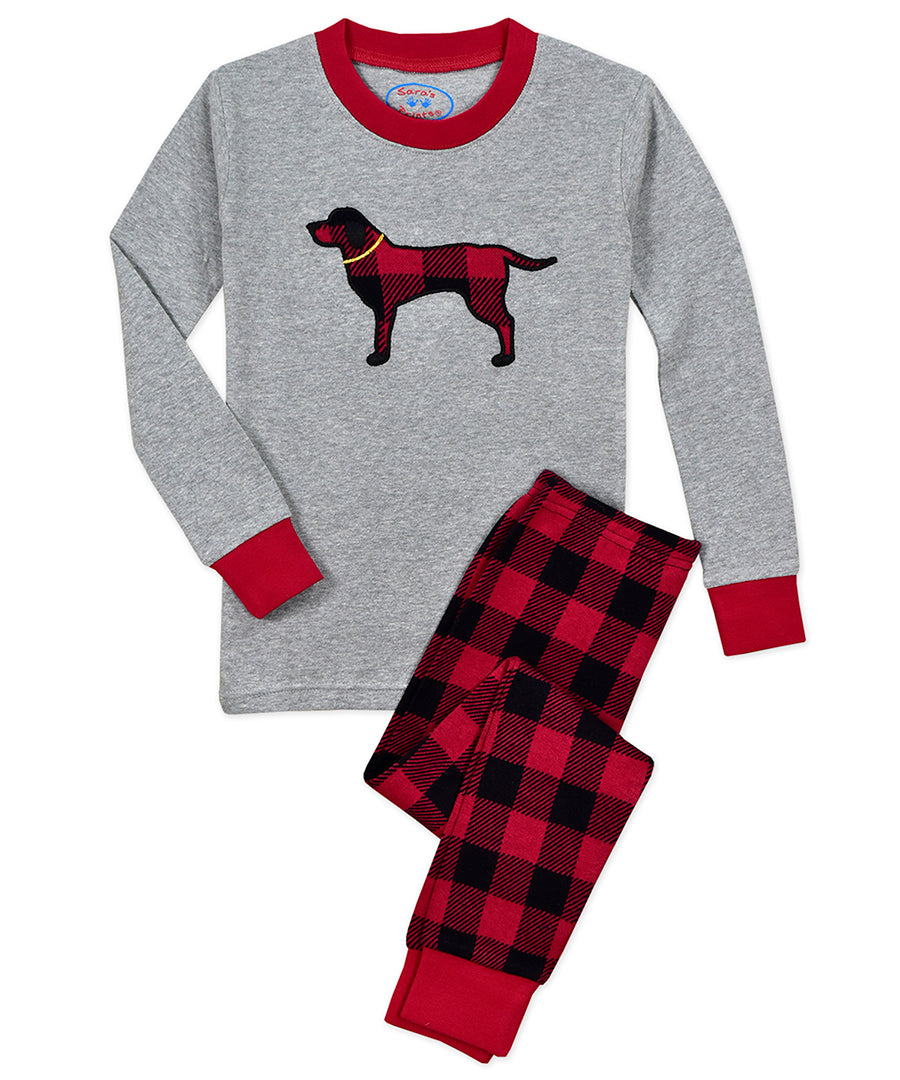 Long John Pj - Rustic Plaid Dog