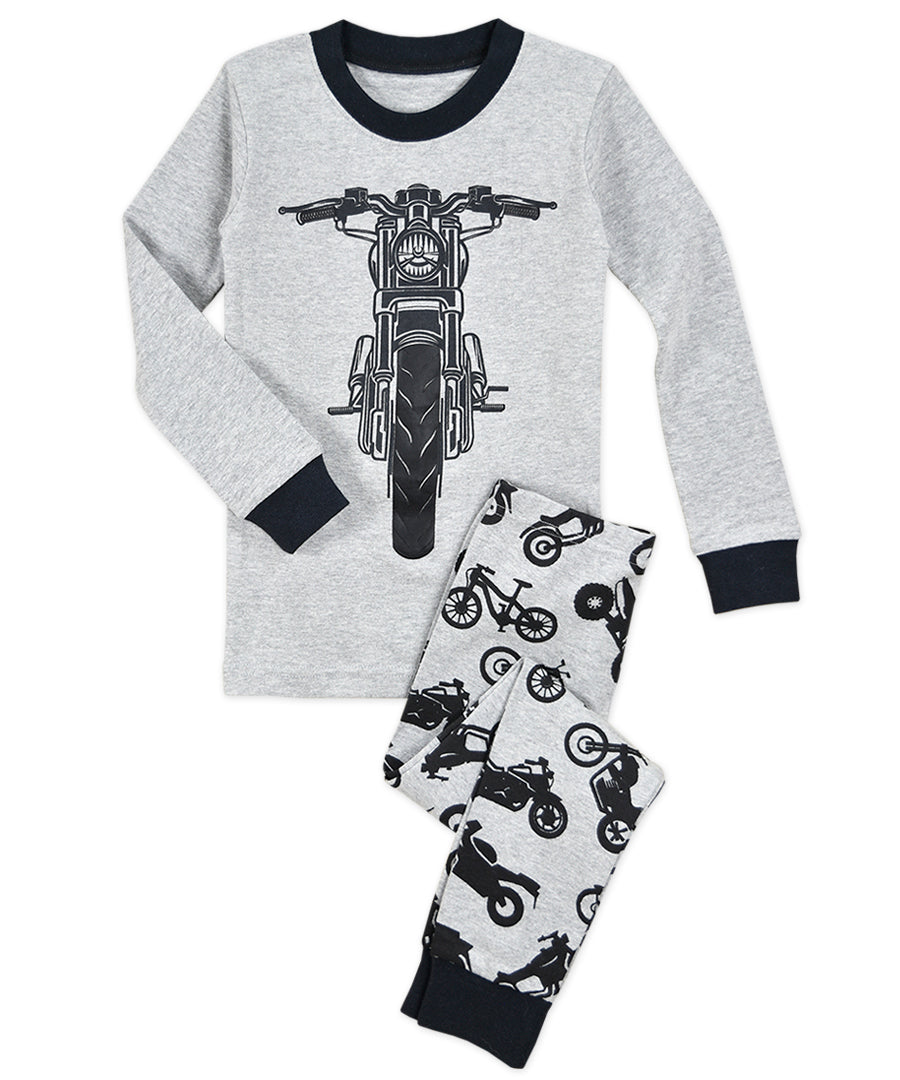 Sara's Prints Long John Pajama - Moto