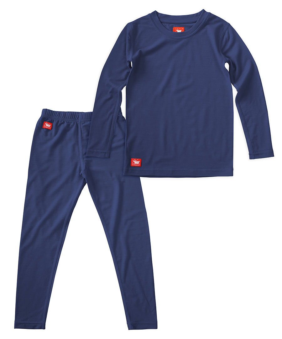Merino wool long john - Twilight blue