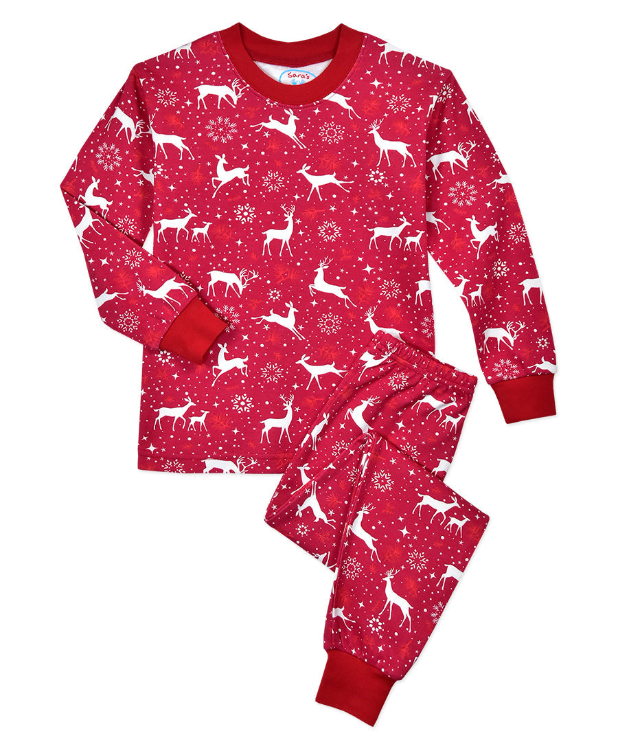 Super Soft Classic Pajama Set - Holiday Red Deer