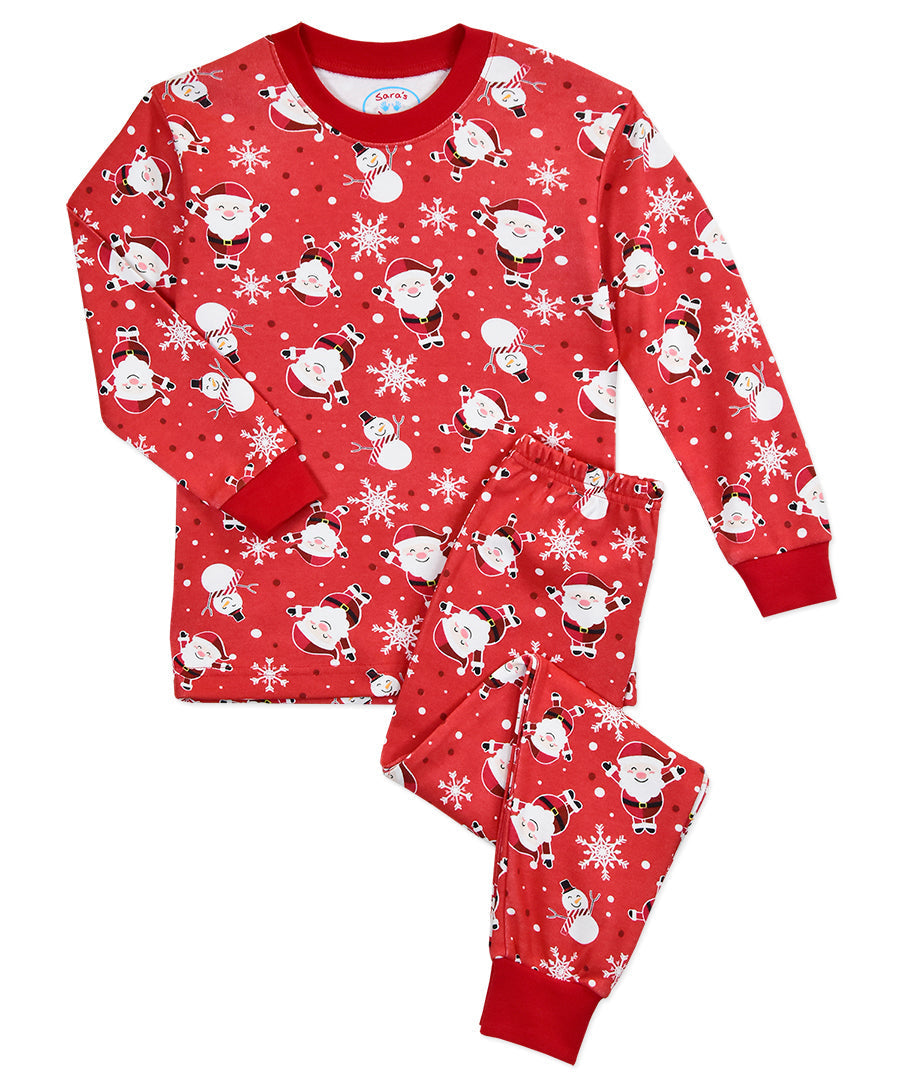 Super Soft Classic Pajama Set - Hopping Santa