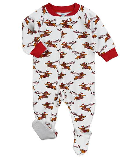 Footed Pajamas - Hot Dog Holiday