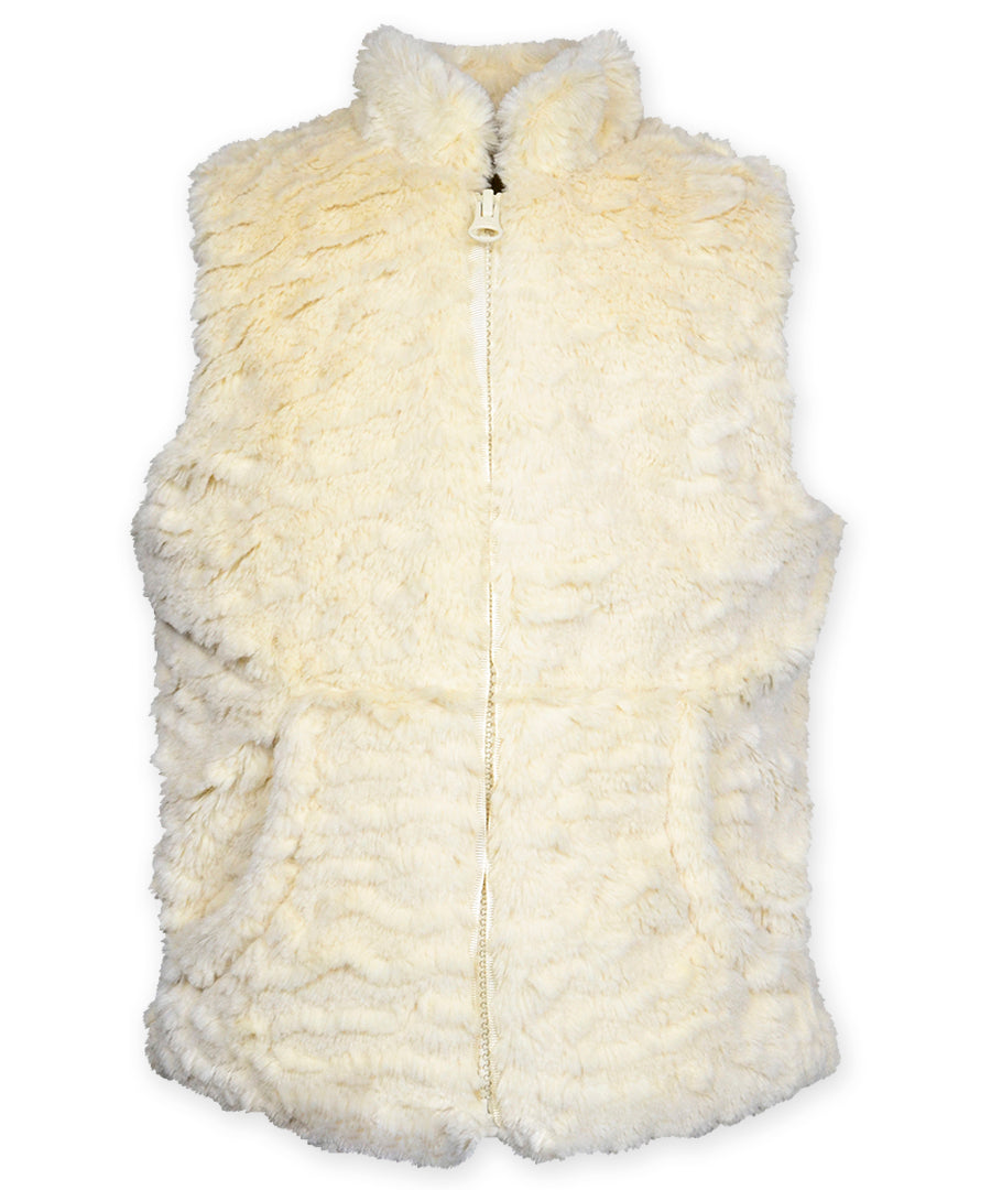 Zip front vest - Wave Cream
