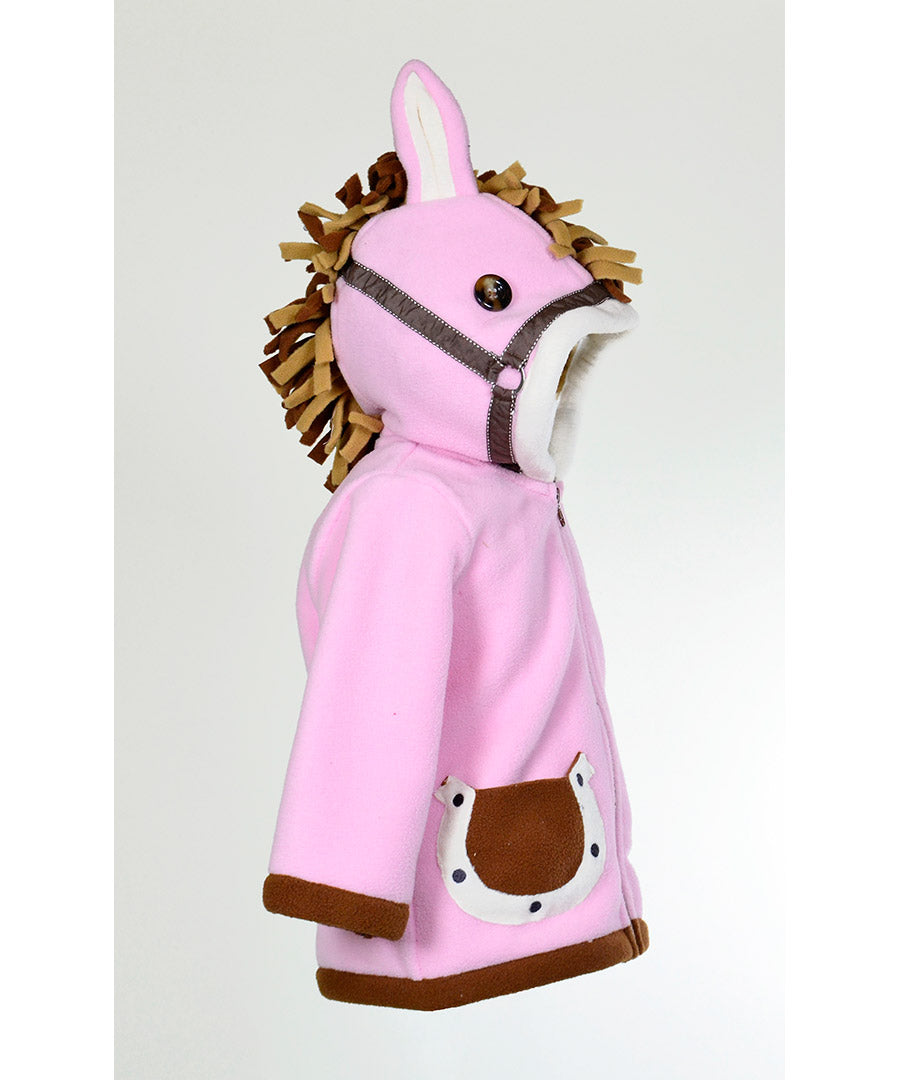 Hooded pony jkt - Pink pony