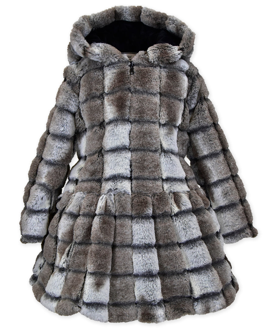 Hooded zip front coat - Cookie Cream Buns