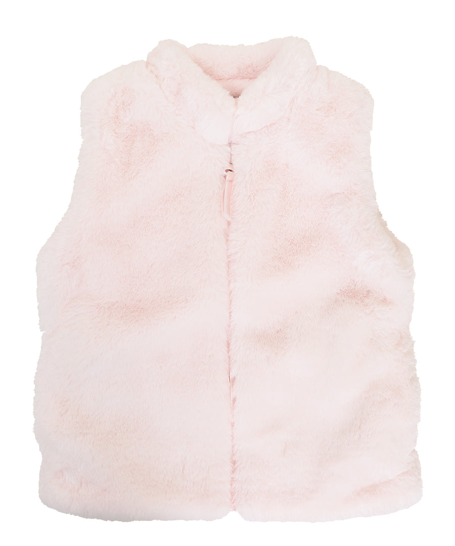 Zip Up Vest - Cotton Candy Pink