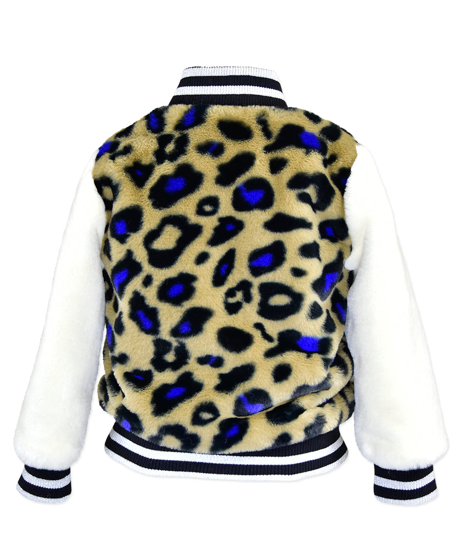 Varsity Jacket - Sapphire Leopard