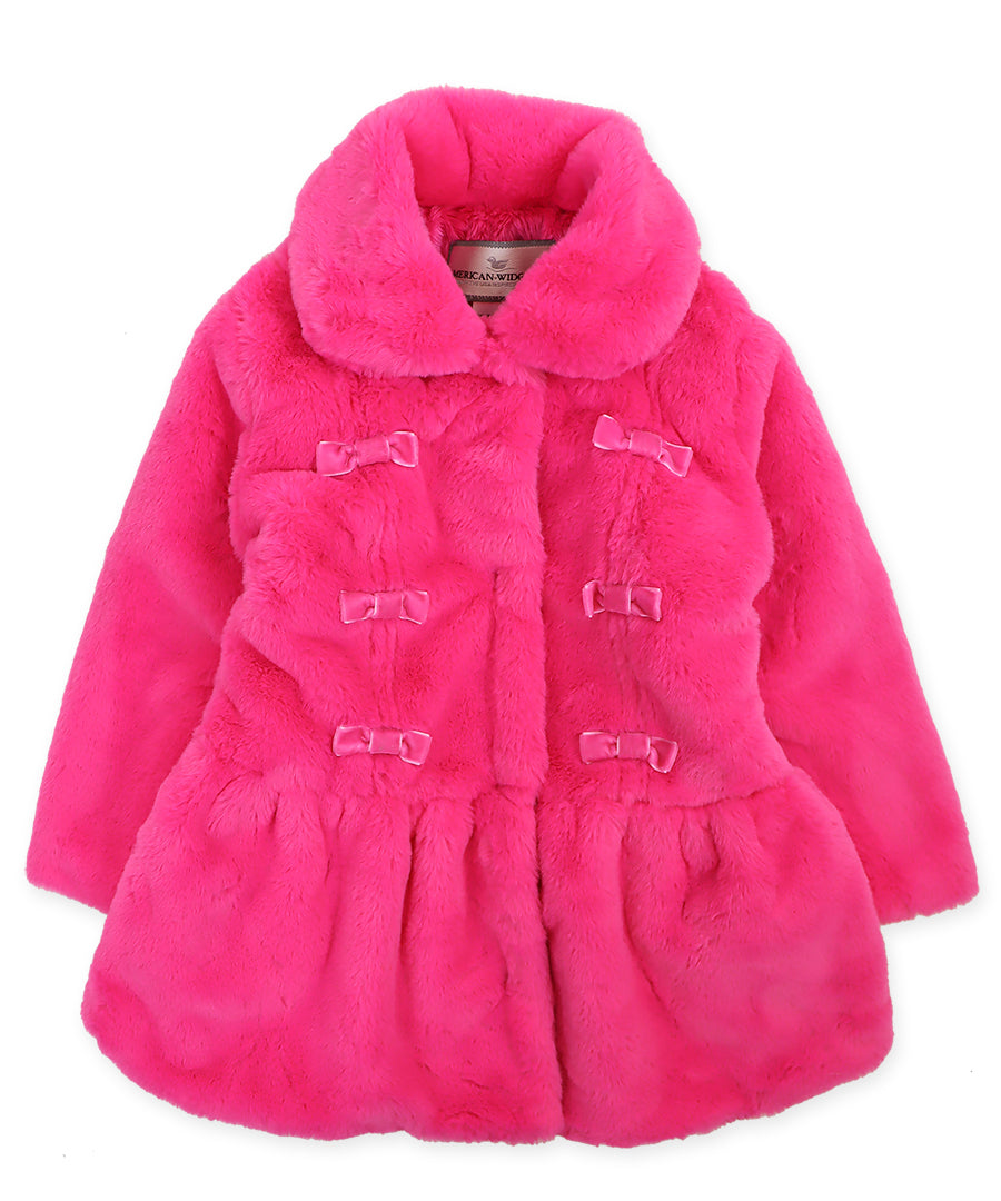 Princess Coat - Hot pink puff