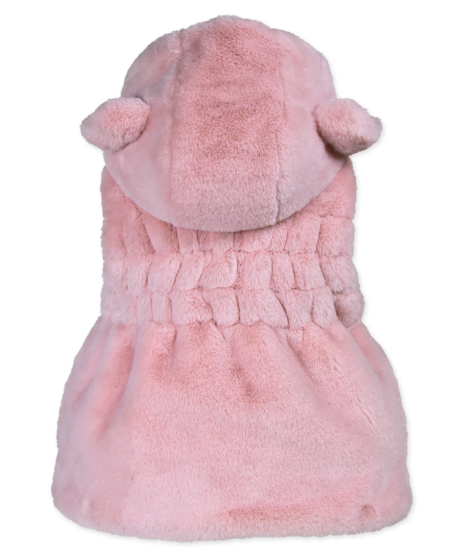 Ruched Ear Vest - Strawberry Puff