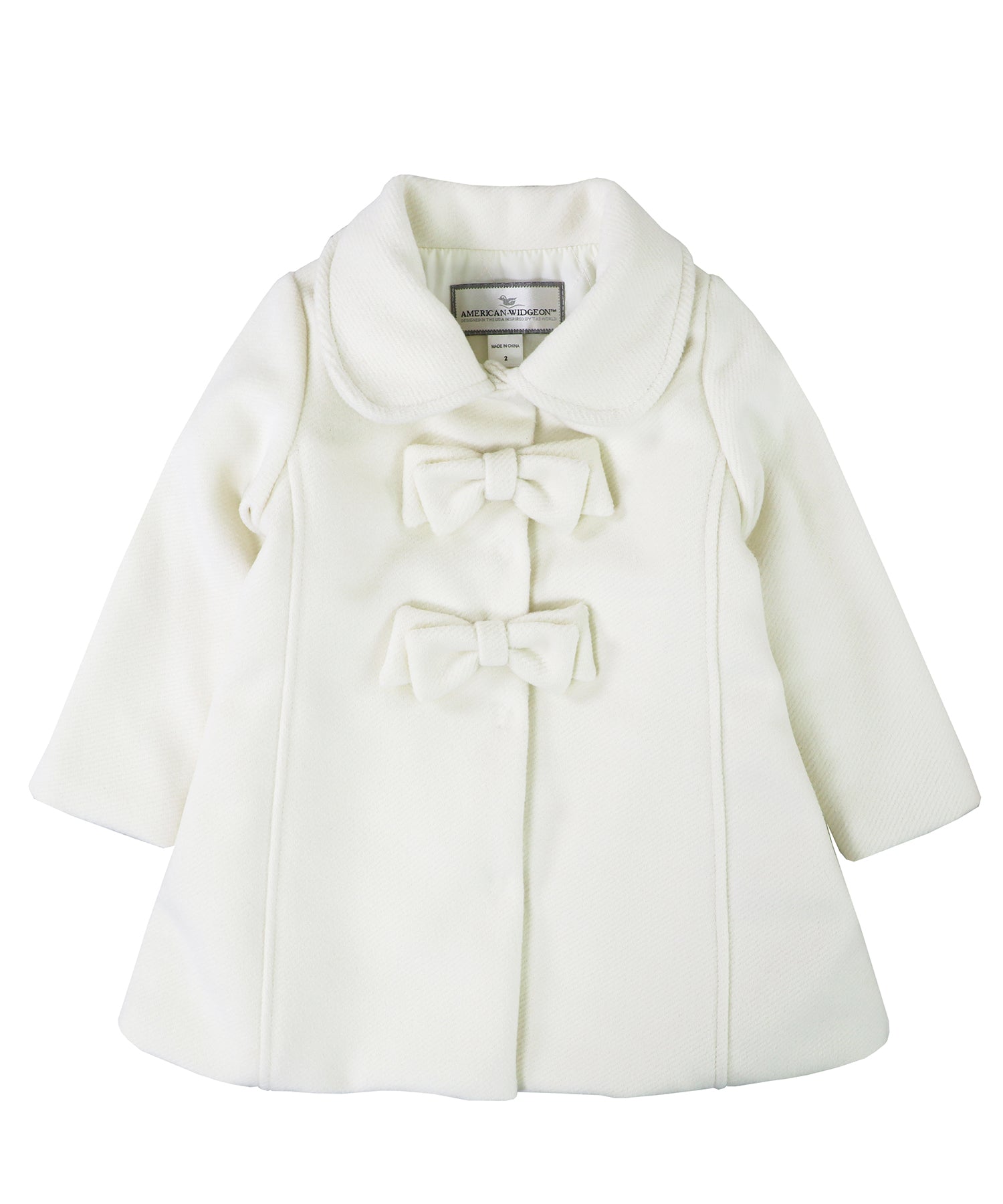 2 Bow Car Coat - Ivory