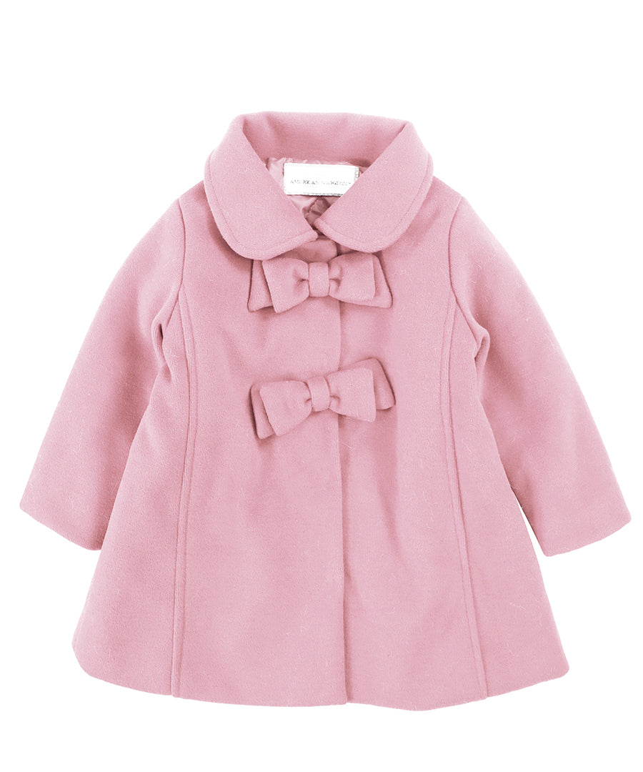 2 Bow Car Coat - Light pink