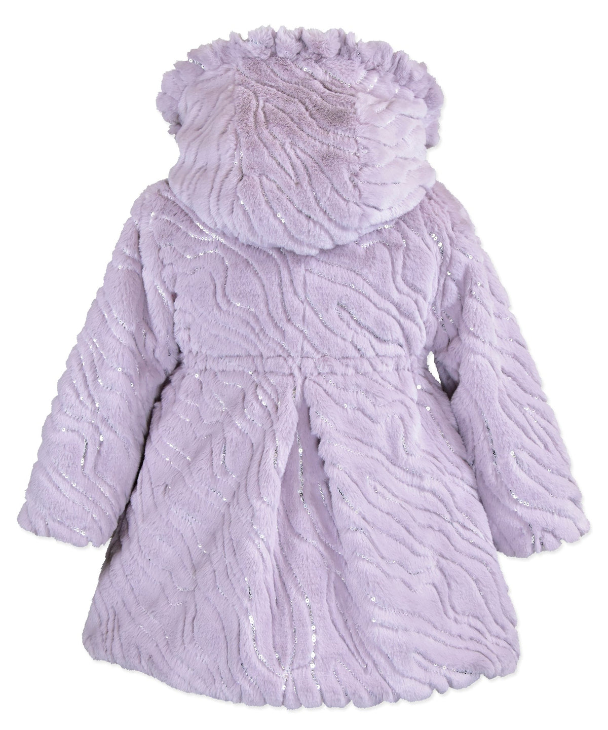 Ruffle hood coat - Purple Rain