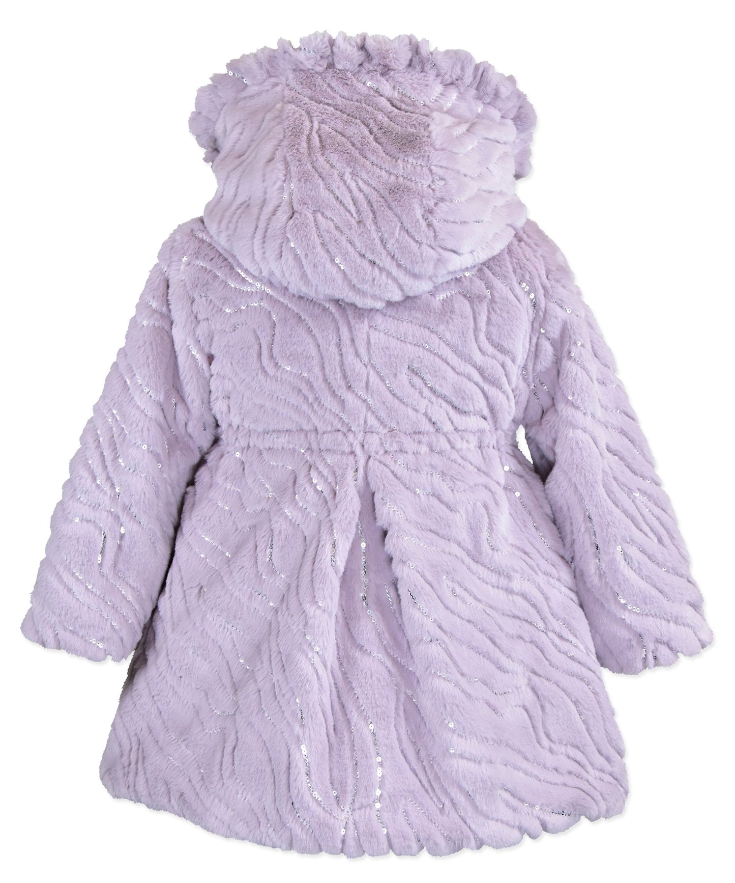 Ruffle hood coat - Purple Rain