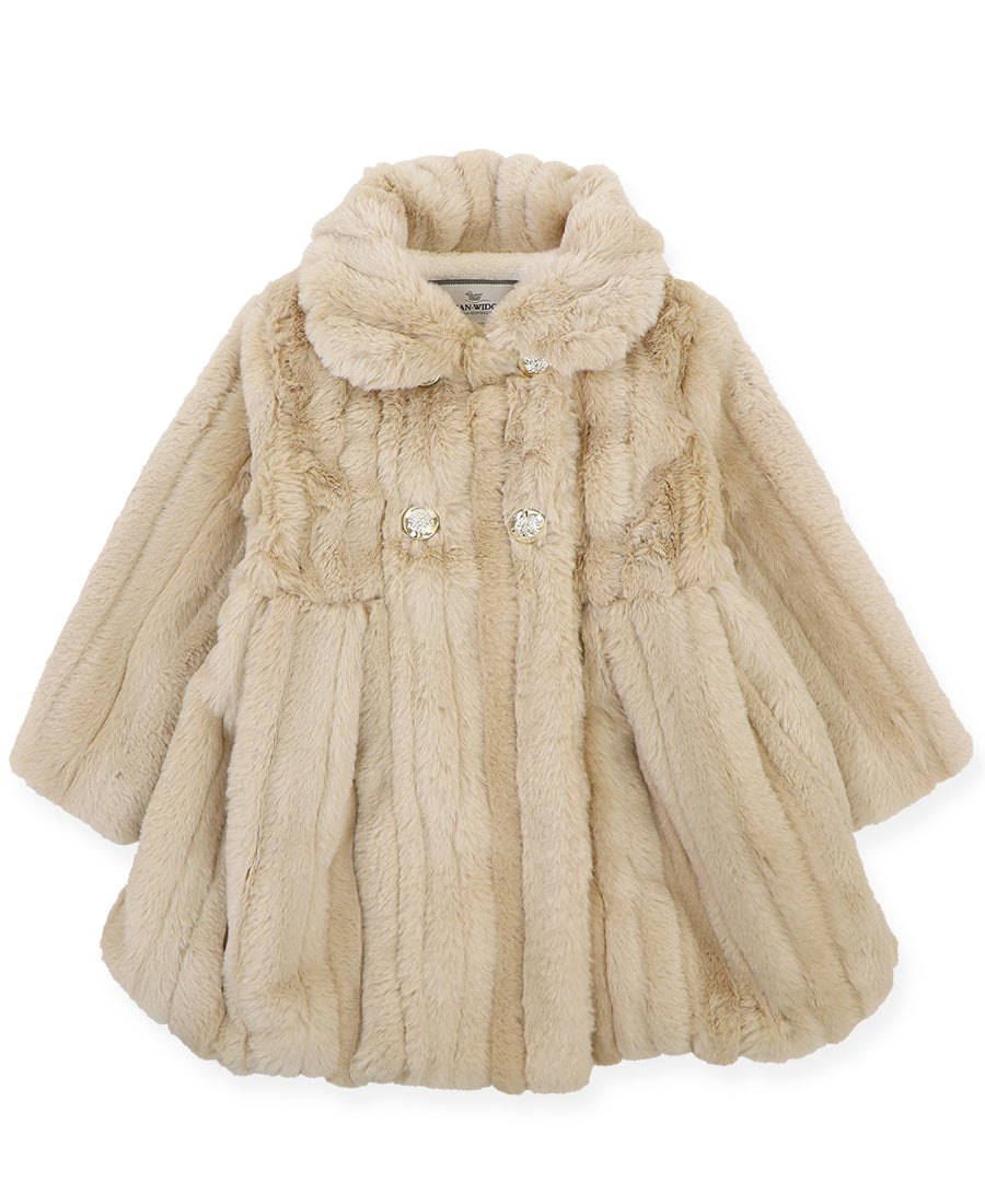 Balloon Coat - Gold mink stripe