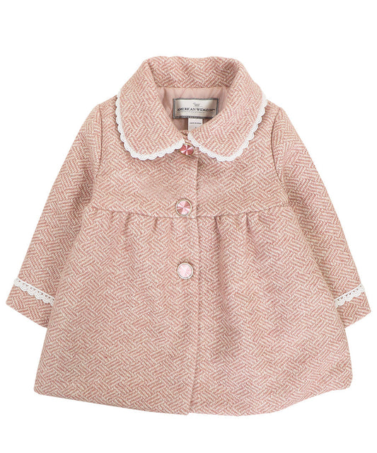 Scallop Jewel Coat - Crystal pink