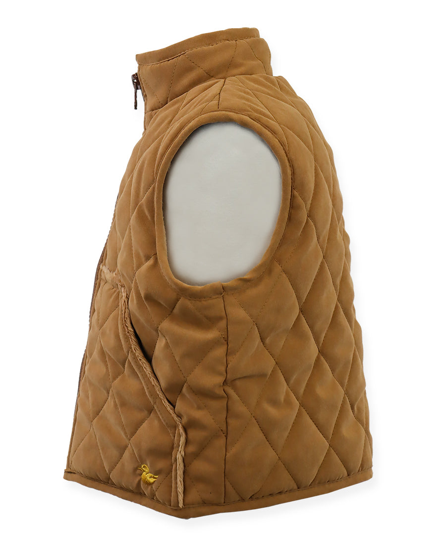 Barn Quilted Nylon Vest - Caramel