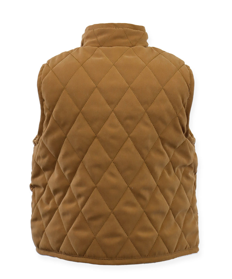 Barn Quilted Nylon Vest - Caramel