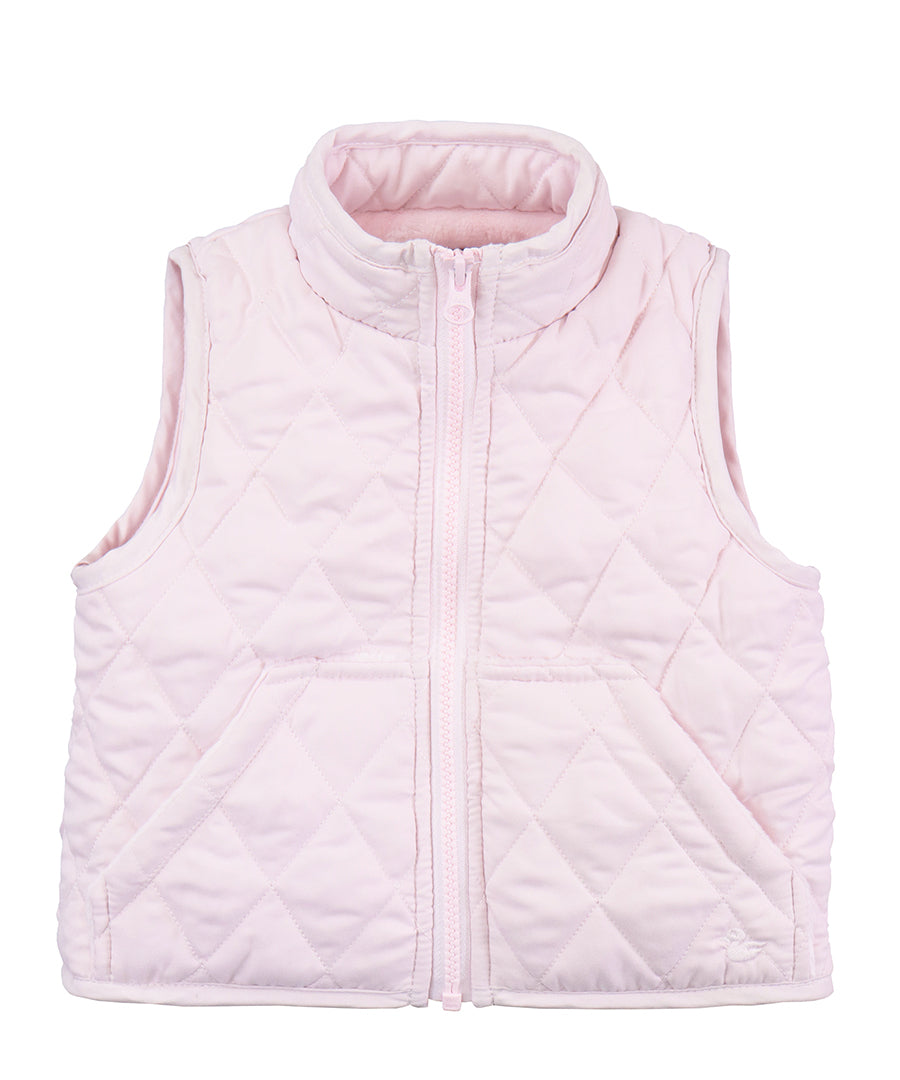 Barn Quilted Nylon Vest - Light Pink