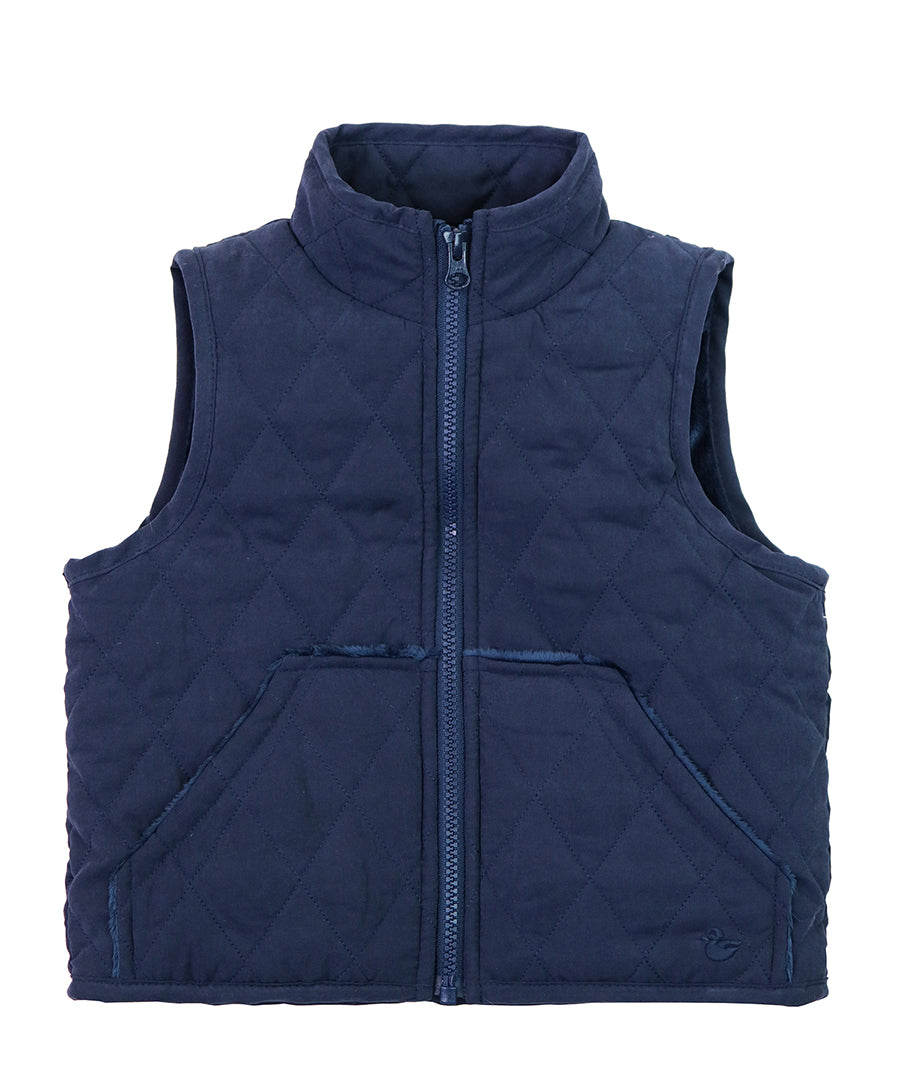 Barn Quilted Nylon Vest - Navy
