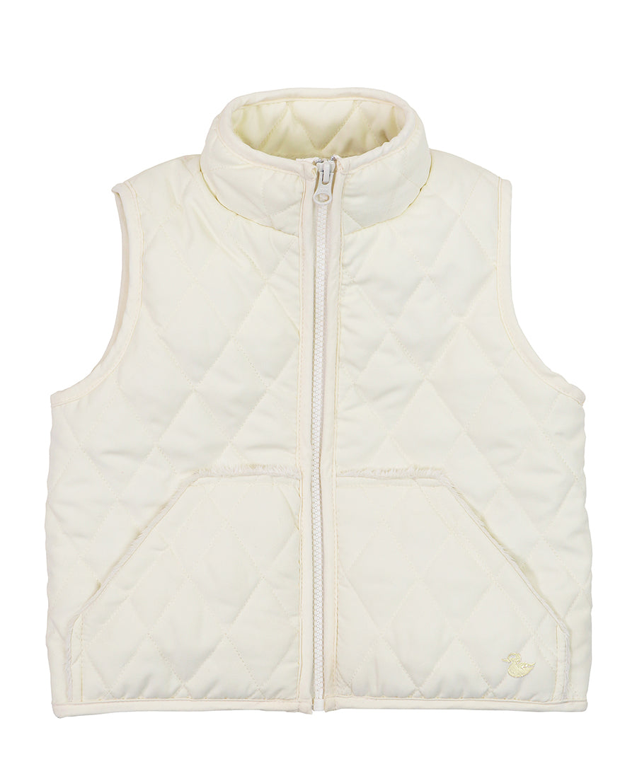 Barn Quilted Nylon Vest - Vanilla