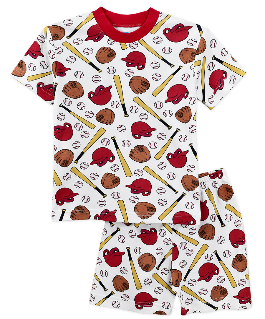 Sara's Prints Unisex Short Pajama Set - Spring Training