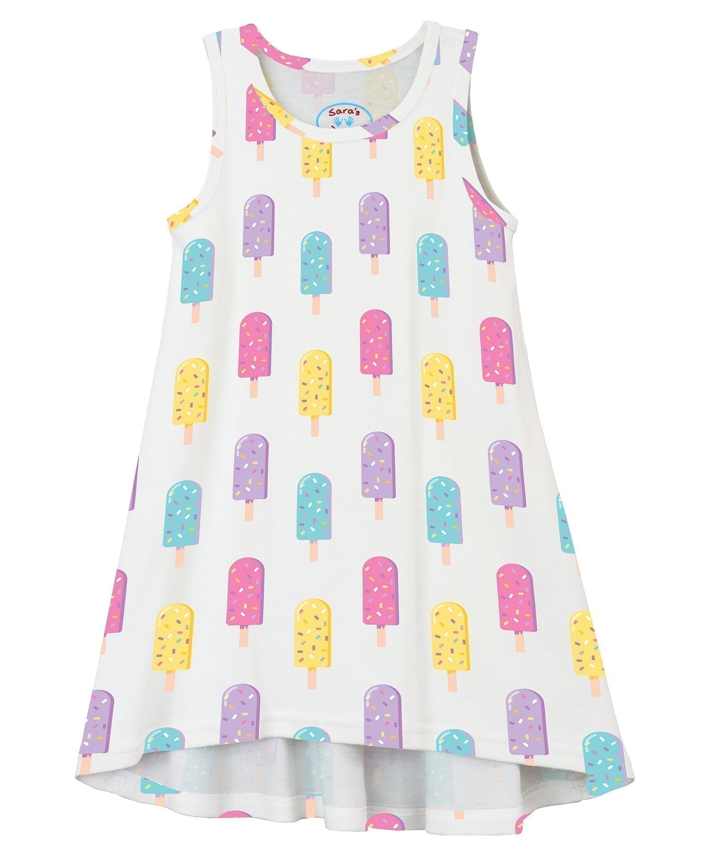 Sleeveless Hi-Lo Gown - Popsicle