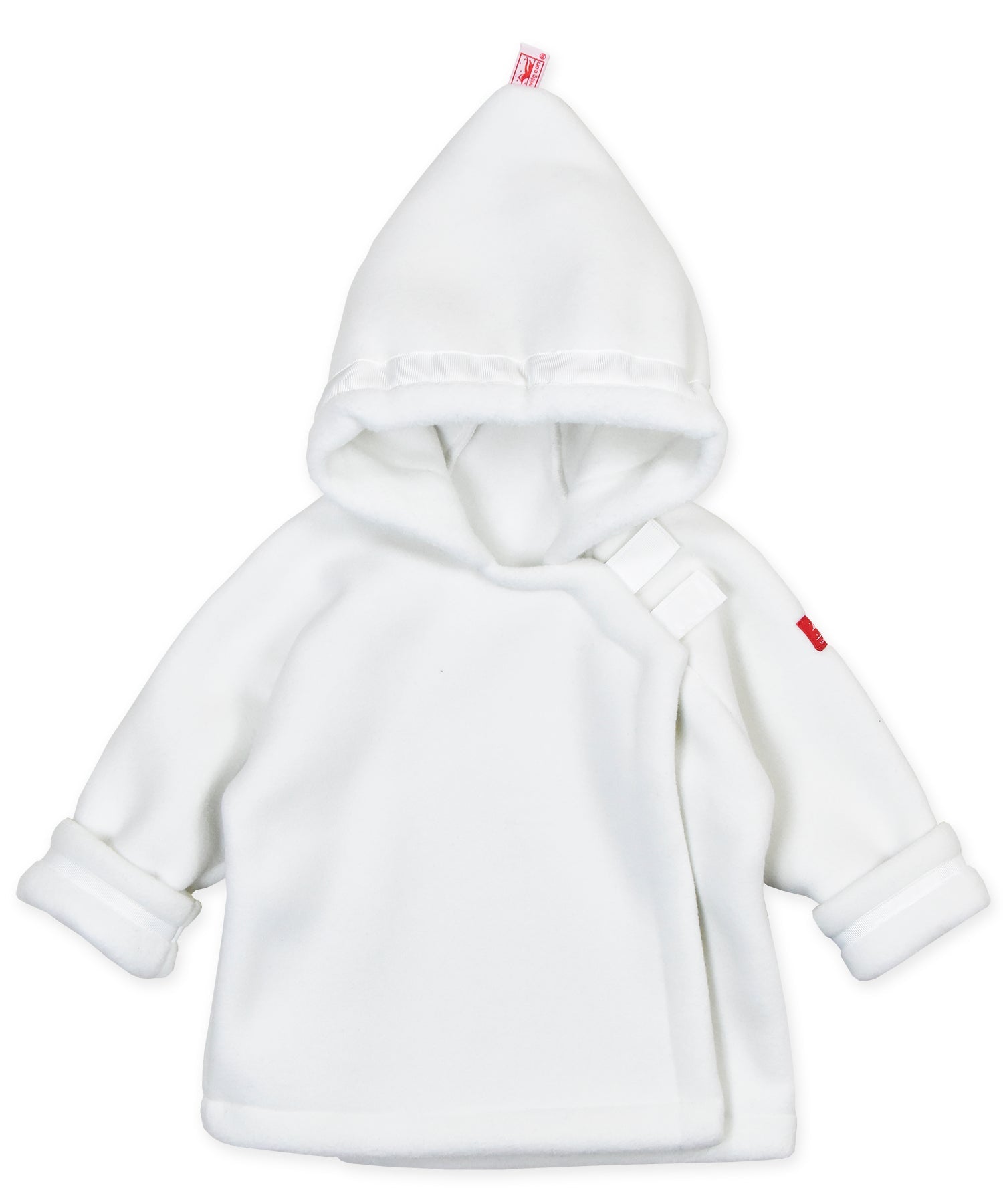 Warmplus Fleece Favorite Jacket, Wrap Close, Hood - White