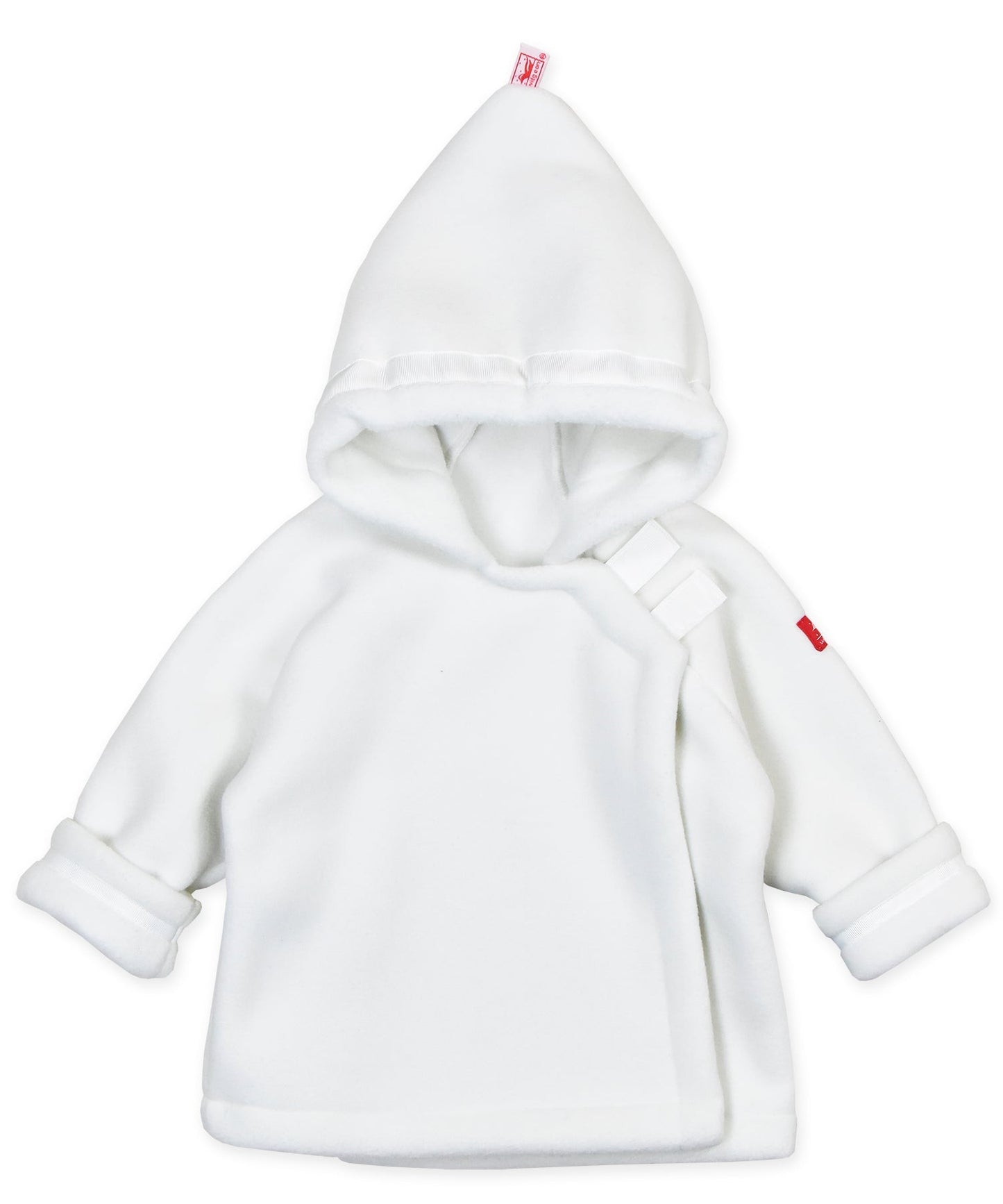 Warmplus Fleece Favorite Jacket, Wrap Close, Hood - White
