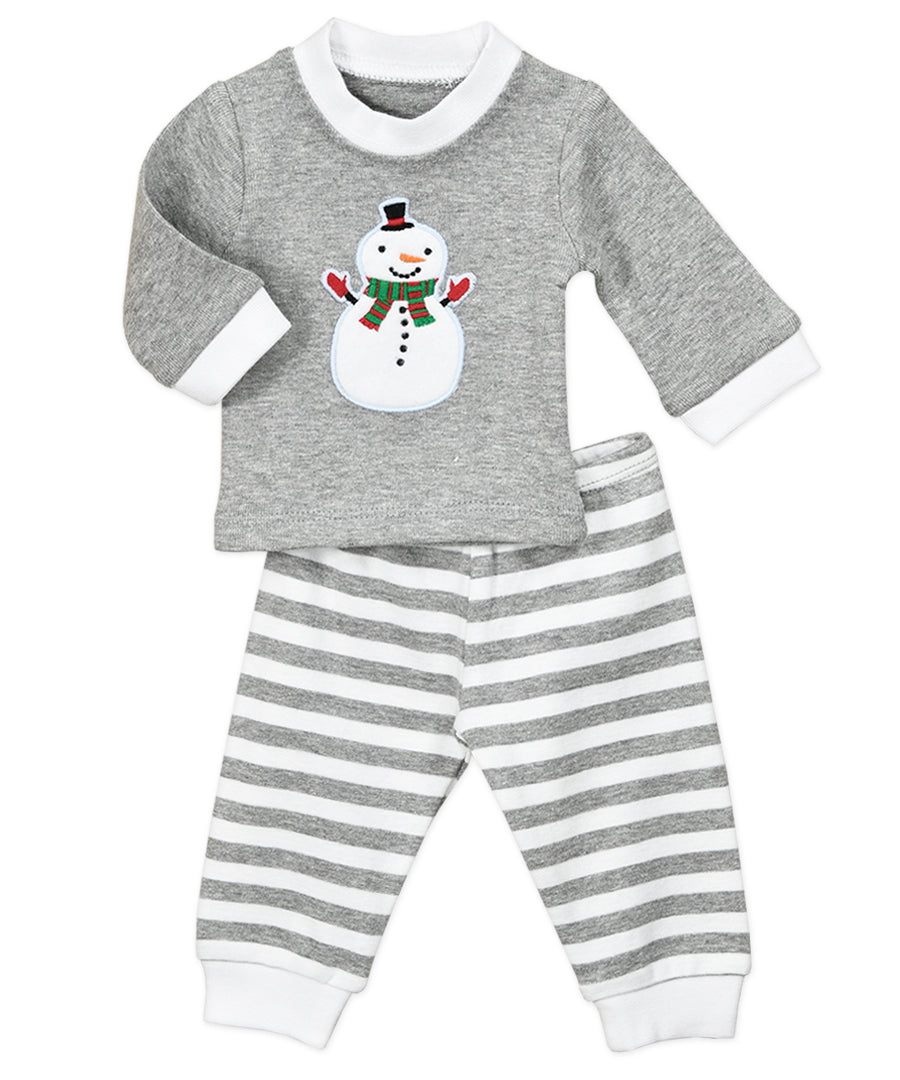 Doll Pj Pullover - Mitten snowman