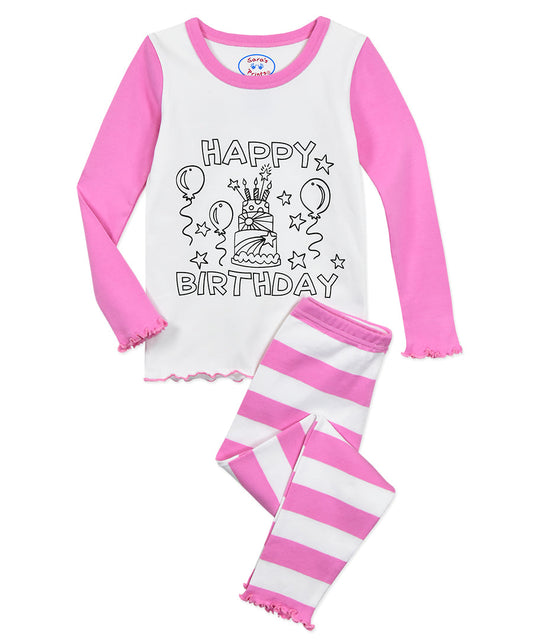 ColorMe Girls Long John Pj - Birthday cake