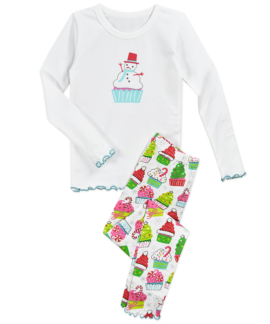 Girls Snug Fit Pj - Christmas Cupcake