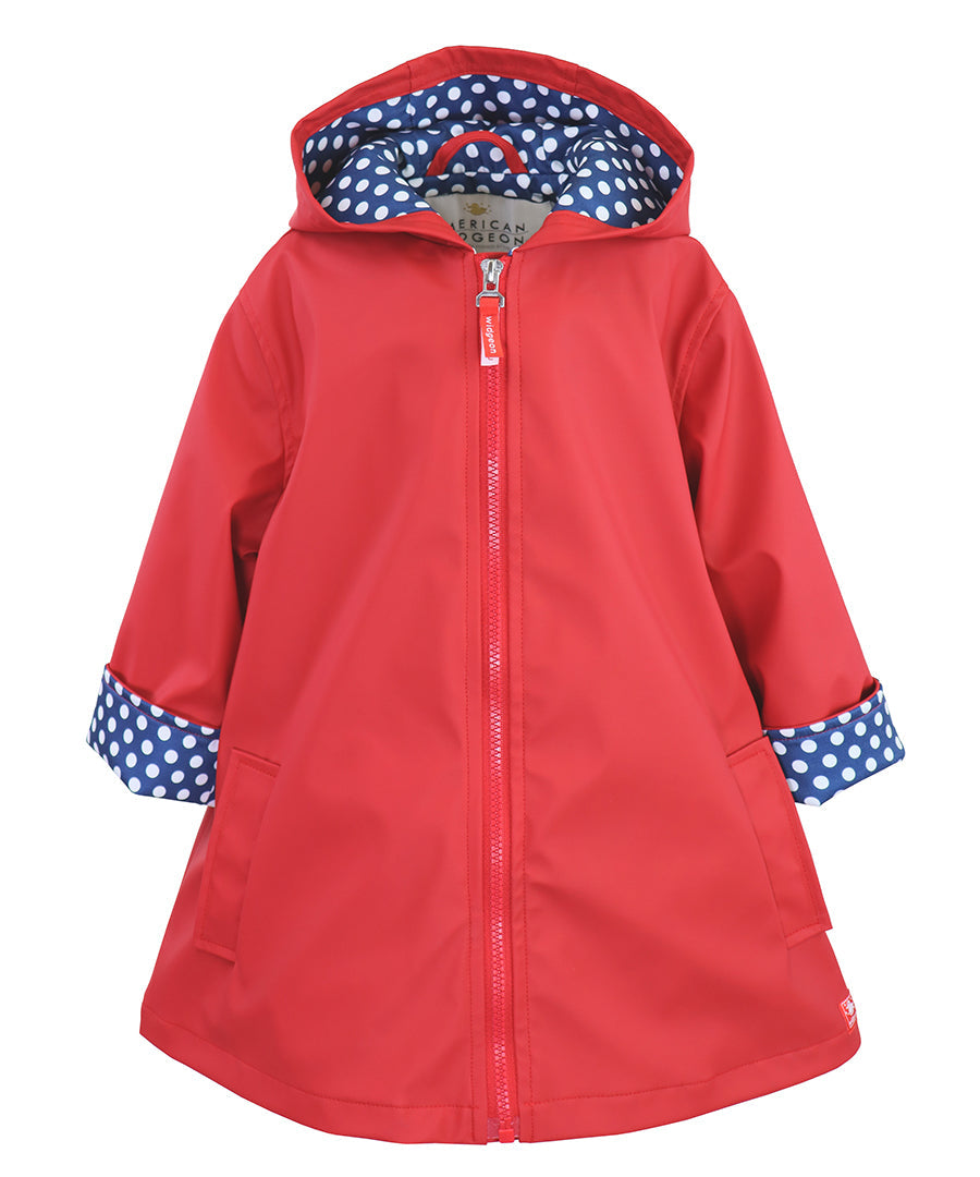 Girls A-Line Raincoat - Lollipop red