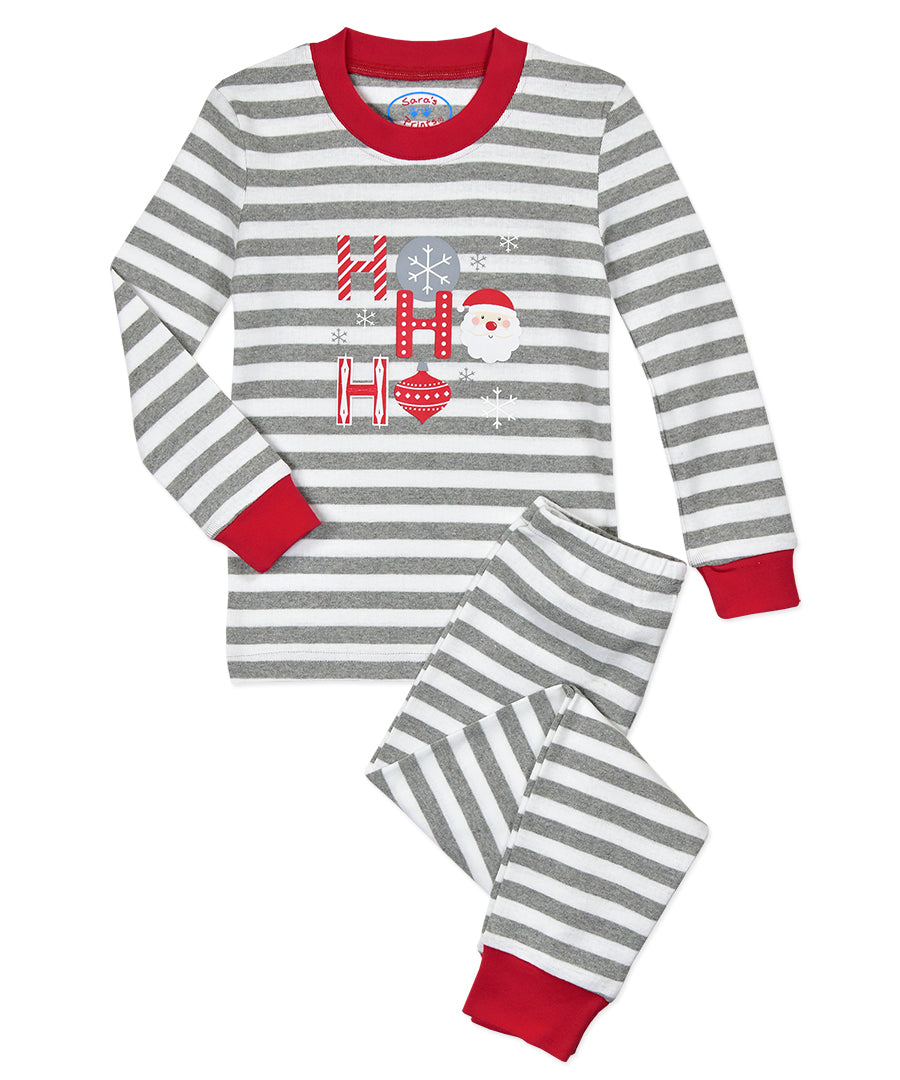 Sara's Prints Long John Pajama - HoHoHo
