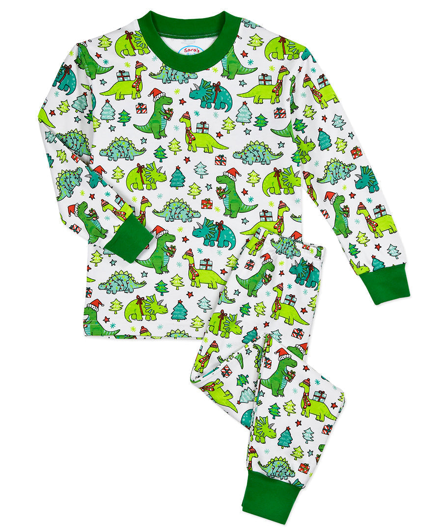 Super Soft Classic Pajama Set - Christmas Dinos