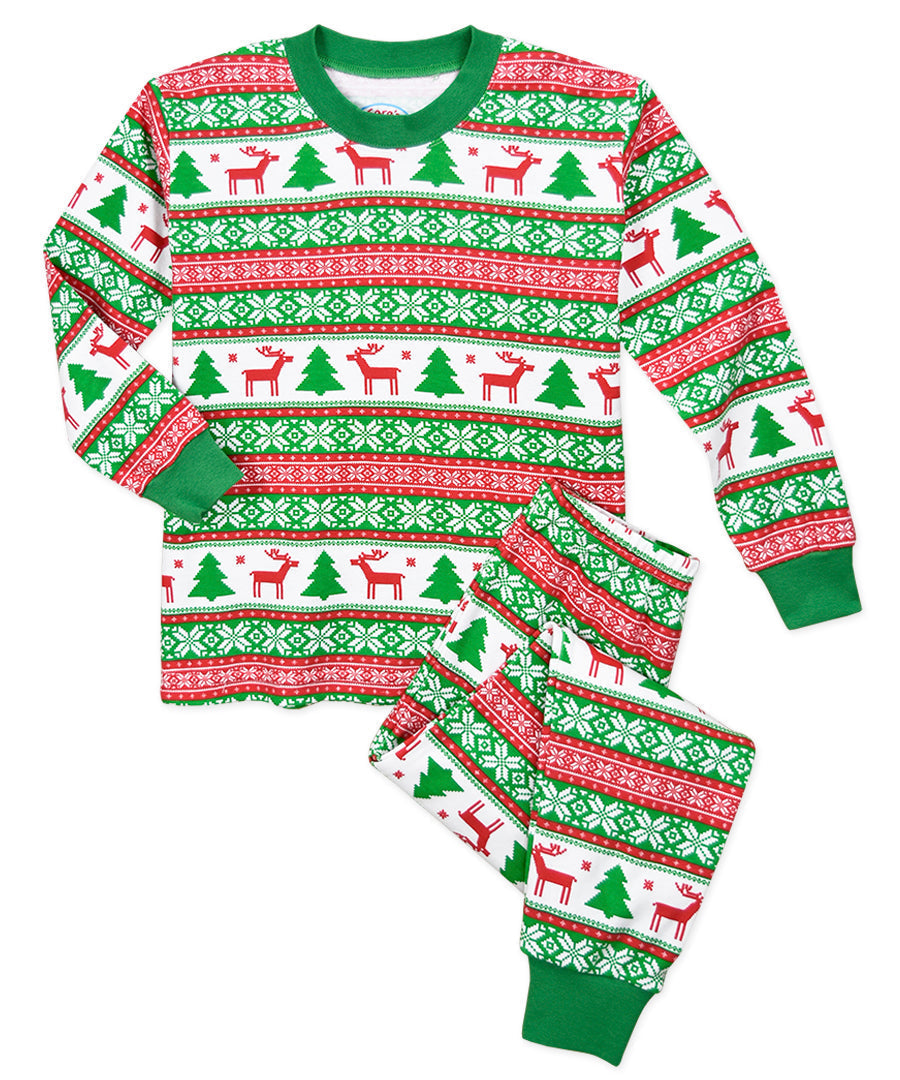 Super Soft Classic Pajama Set - Christmas fairisle