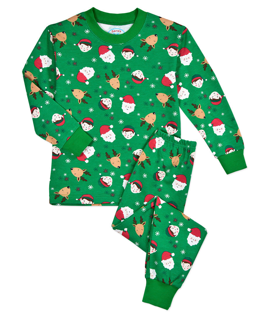 Super Soft Classic Pajama Set - Santa & Elf