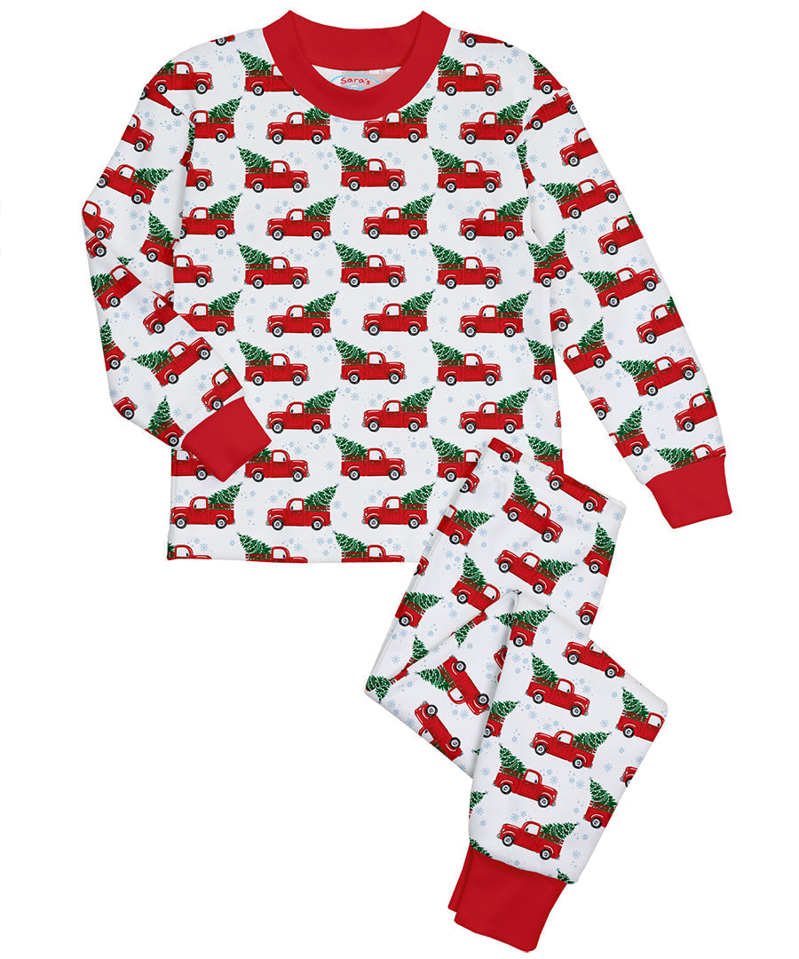 Super Soft Classic Pajama Set - Xmas red truck
