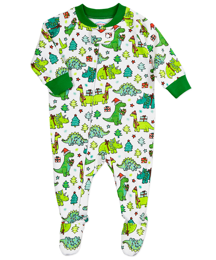 Footed Pajamas - Christmas Dinos