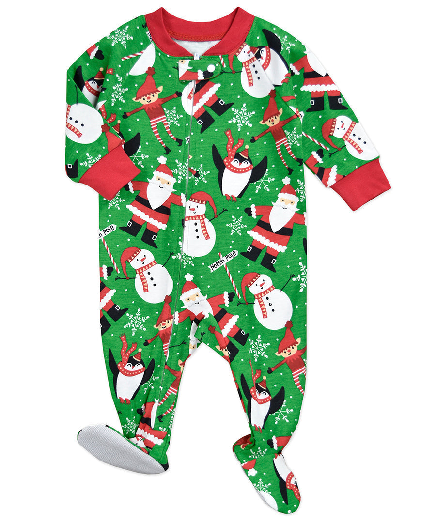 Footed Pajamas - North Pole Fun