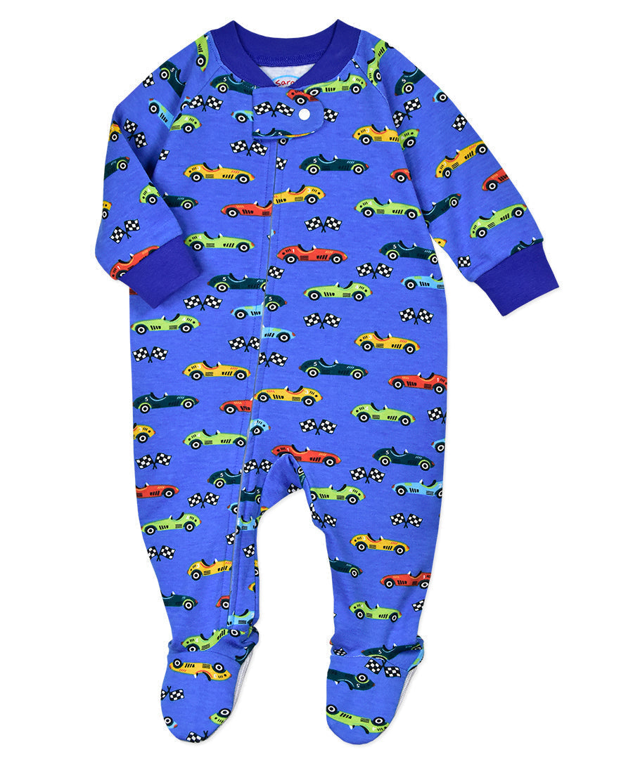 Footed Pajamas - Race Cars