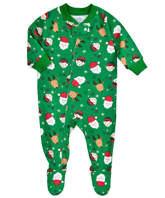 Footed Pajamas - Santa & Elf