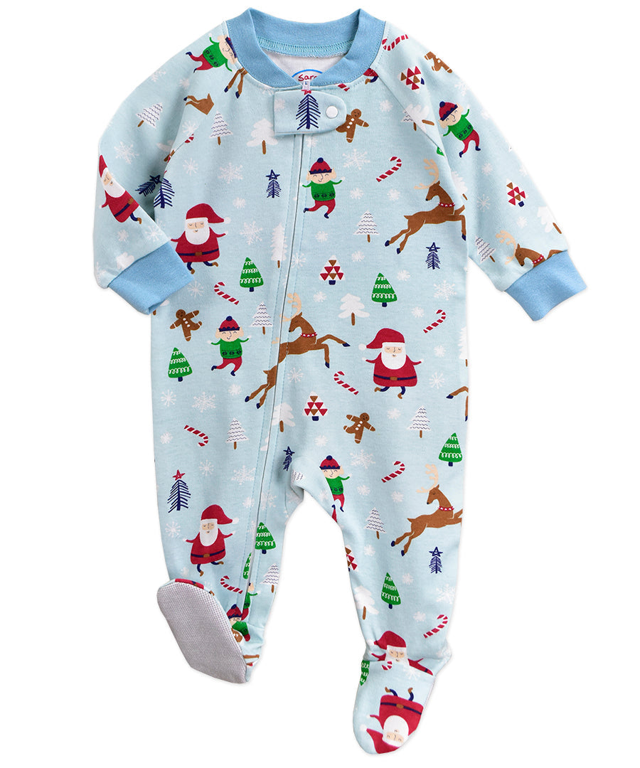 Footed Pajamas - Vintage Christmas