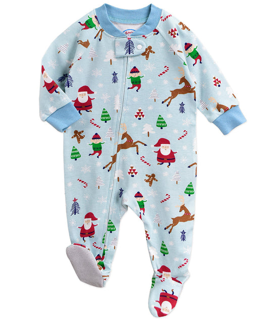 Footed Pajamas - Vintage Christmas