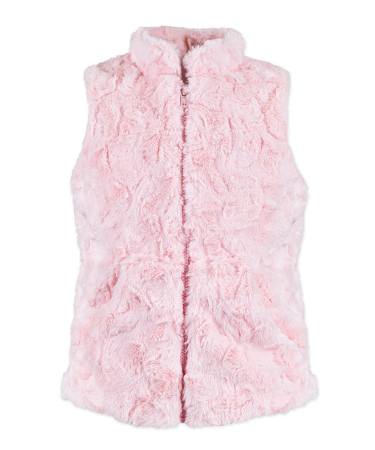 Zip Front Vest - Pink Swirl Cloud