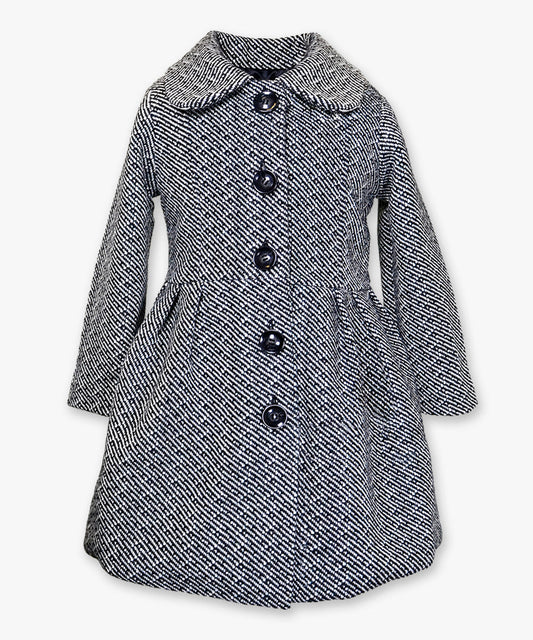 Blk/wht coat - Faux wool  tweed