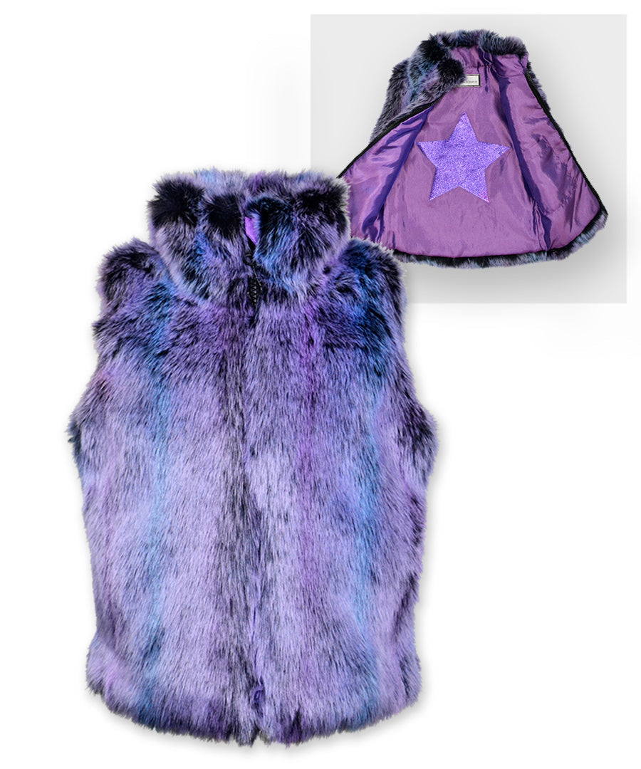 High collar vest - Purple mist