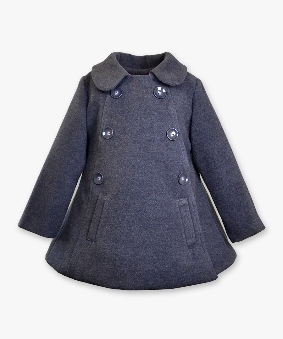 Double breasted a-line coat - Gray