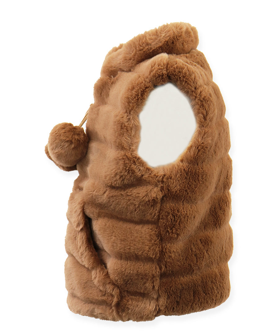 Zip Front Vest - Chocolate eclair