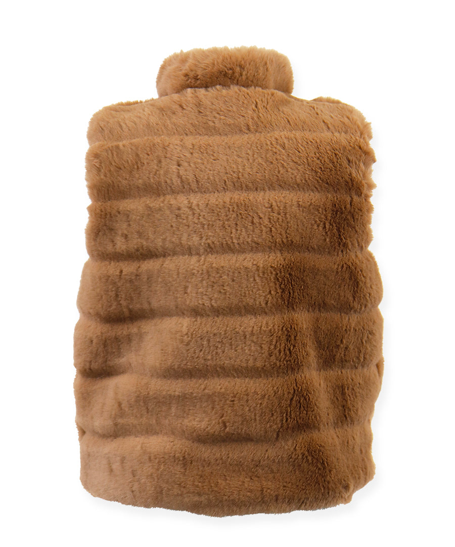 Zip Front Vest - Chocolate eclair