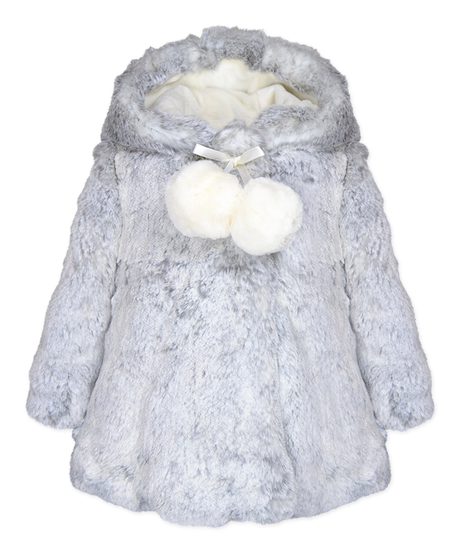 Hooded a-line coat - Glacier mist